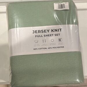 Brand New / Never Opened Jersey Knit Heather Green Full Bed Sheets